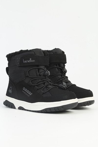 Benetton Black and White Kids Boots Waterproof Waterproof Bni-11000