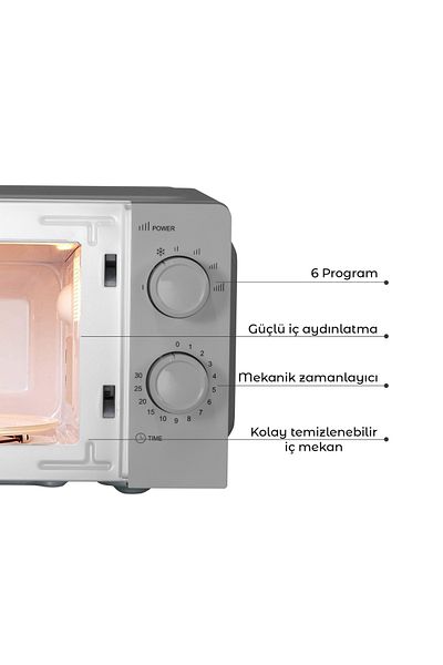 KUMTEL Hm-03 Silver Gray Microwave Oven