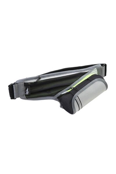 MIZUNO Bottle Waist Pouch Unisex Waist Bag with Water Bottle Tank Gray