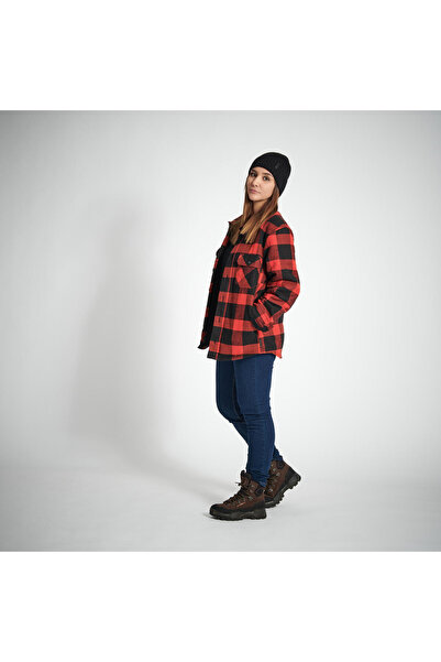 Decathlon Solognac Shirt Type Fleece Coat - Hunting and Nature Observation - Red - 500