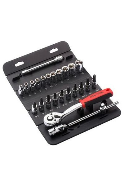 CETA FORM C00-25Rh4 1/4' 6 Corner Socket Set 25 Pieces