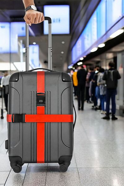 Pandogo Password Suitcase Lock Suitcase Belt Extra Security Protector Red 2 Pcs