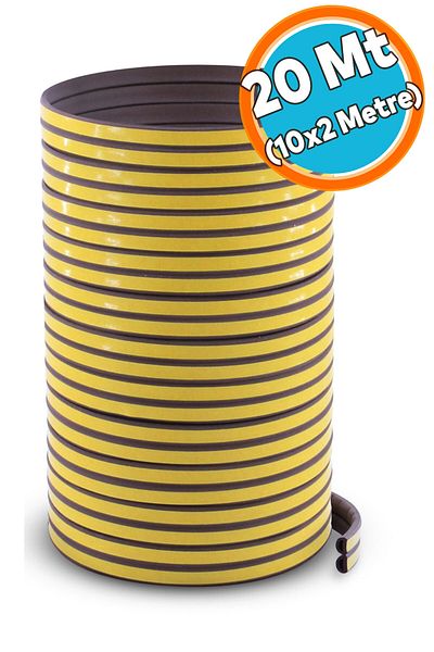 NZB Brown Door Window Tape Wick Adhesive Cold Insulation 10x2=20 Mt