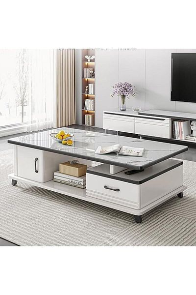 Generic Multifunctional Modern Living Room Coffee Table With 4mm Thickened Glass Top