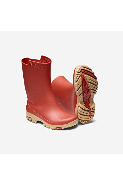 Decathlon Solognac Children's Short Rain Boots - Orange - Hunting and Nature Observation - 100