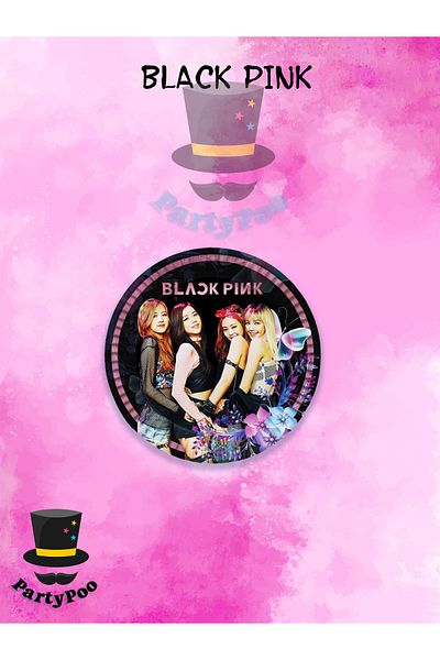 PartyPoo Blackpink Themed Plate Set of 8