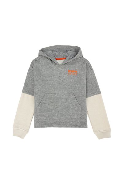 U.S. Polo Assn. Gray Melange Children's Hooded Sweatshirt - 50270823 -Vr086