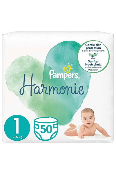Prima Pampers Harmonie Size 1 Baby Diapers Pack of 50