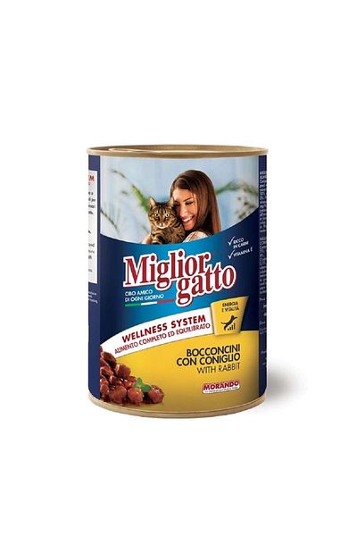 Miglior Chunks Rabbit Wet Cat Food, 405 g, Pack of 12