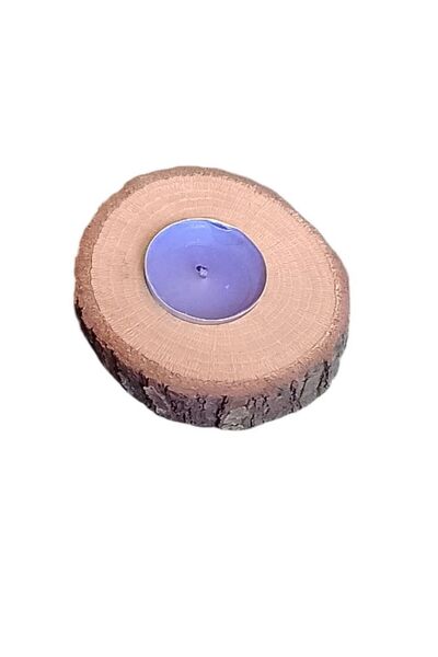 İkizler Doğal kütük mumluk