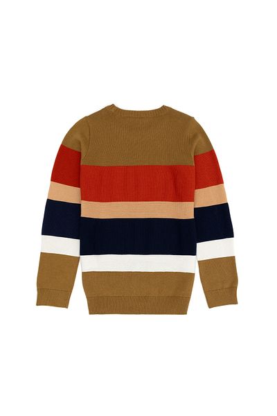 U.S. Polo Assn. Светъл пуловер с деколте в цвят каки 50271362-VR183