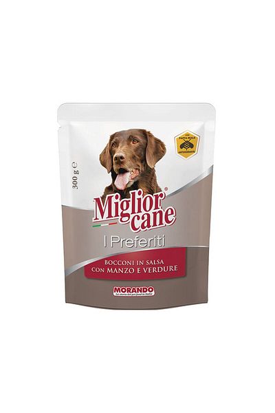 Miglior Dog Chunks in sauce with Beef and Vegetables 300G, pack of 12
