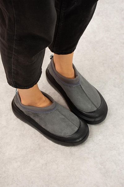 ShoeTek Elio Γυναικεία Μποτάκια με Ελαστική Πλάτη Παπούτσια Μαύρη Σόλα Γκρι Suede