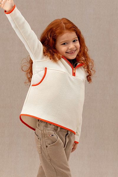 U.S. Polo Assn. Girl's Stone Half Zipper Fleece Sweatshirt 50272409-Vr049