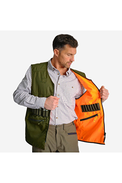 Decathlon Solognac Çift Taraflı Yelek - Avcılık ve Doğa Gözlemi - Neon / Yeşi...