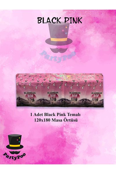 PartyPoo مفرش طاولة بتصميم BlackPink