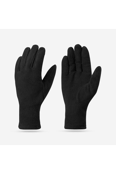 Decathlon Outdoor Trekking Fleece Underwear Gloves - Black - Mt100