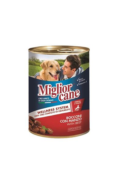 Miglior Cane Chunks Beef Canned Dog Food, 405g, Pack of 12