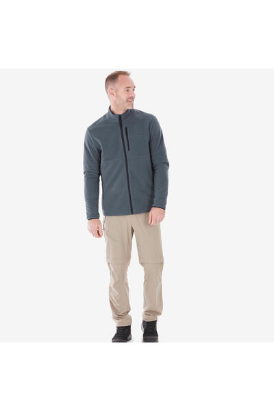 Decathlon Ανδρικό παλτό Quechua Outdoor Fleece - Γκρι - Mh 500
