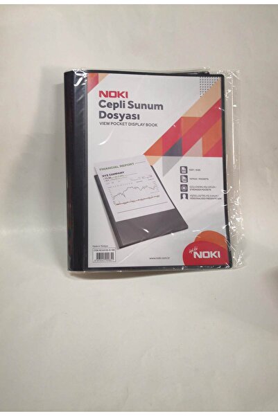 Noki Siyah 30lu Sunum Dosyası Plastik Kapaklı Şeffaf Yapraklı