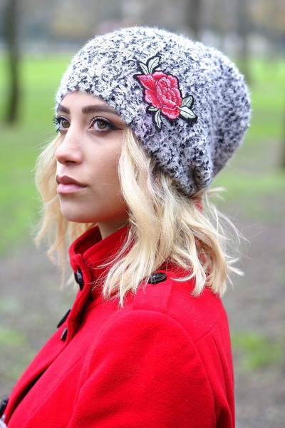 Bay Şapkacı Güllü Kadın Bere 4113