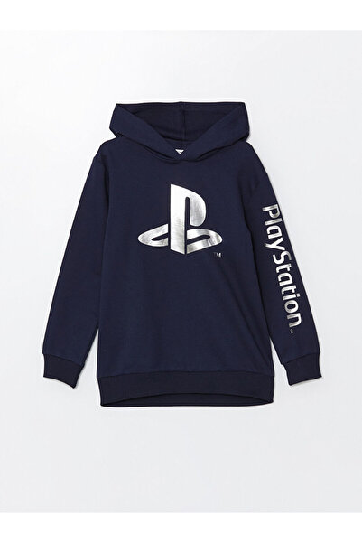 LC Waikiki Lcw Kapüşonlu Playstation Baskılı Erkek Çocuk Sweatshirt