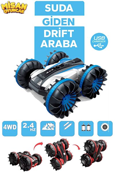 trend oyuncak Drift Dublör Suda Ve Karada Giden Rc Araba