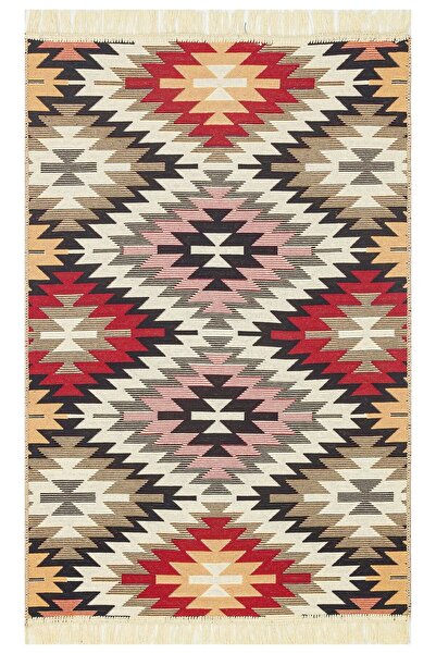 Eko Halı ARYA AR 33 RED Yıkanabilir Çift Taraflı Modern Desenli Dokuma Kilim