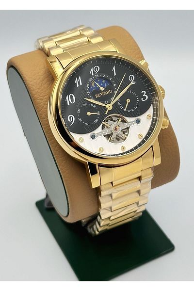 Reward Automatic Mechanism Steel Cord Men's Wrist Watch