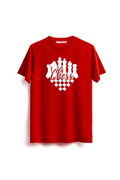 hakuof Unisex High Quality Cotton T-Shirt - Chess Printed