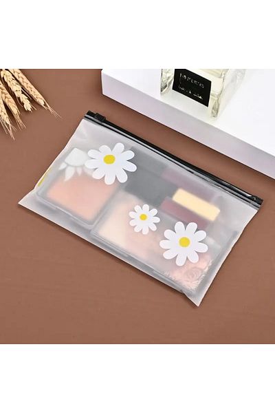 İhtiyacımVar 3-Piece Daisy Patterned Storage Bag, Makeup Bag