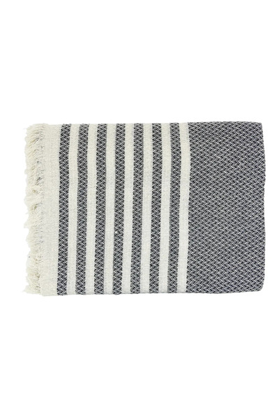 OTELVIO Knitted Patterned Fringed Single Duvet Cover 170x220 Cm