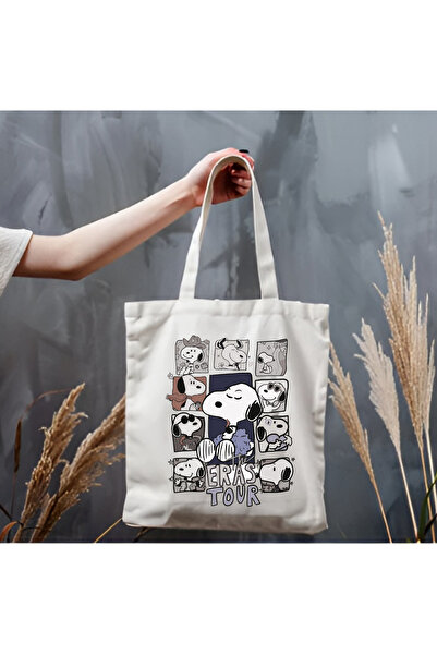 Cemira Snoopy Eras Tour Design - Τσάντα ώμου με χοντρή και υφασμάτινη λεπτομέρεια