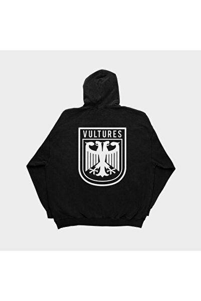 SVART WEAR Kanye West - Μαύρο Oversize φούτερ με σχέδιο Vultures