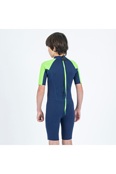 Decathlon Olaian Çocuk Shorty - 1,5 mm - Mavi/Yeşil - Yulex 100