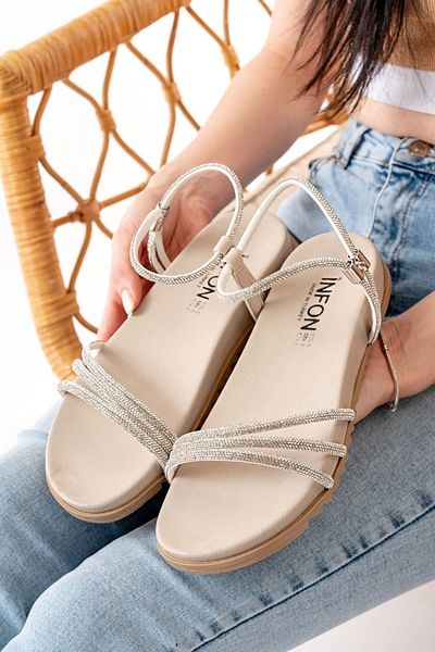 surkent Beige Stone Women's Sandals