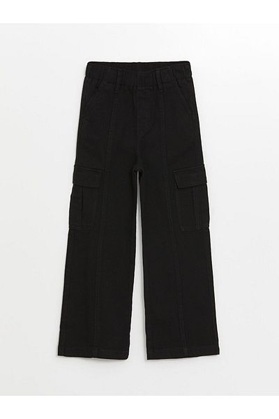 LC Waikiki LCW Kids Wideleg Girl's Cargo Pants with Elastic Waist