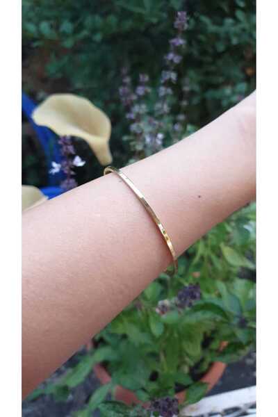 Feride Paslanmaz Çelik tekli Ajda Bilezik Ince (kararmama Garantili) 1 adet 6...