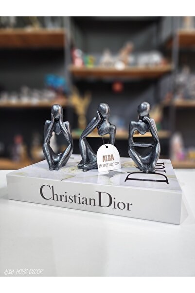 Home Üçlü Düşünen ( Görmedim, Duymadım, Bilmiyorum) Düşünen Adamlar Soyut Biblo.