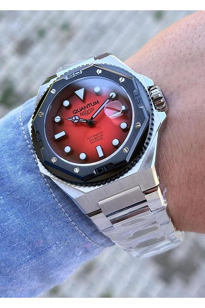 Quantum Men's Wristwatch - Steel Case and Steel Cord