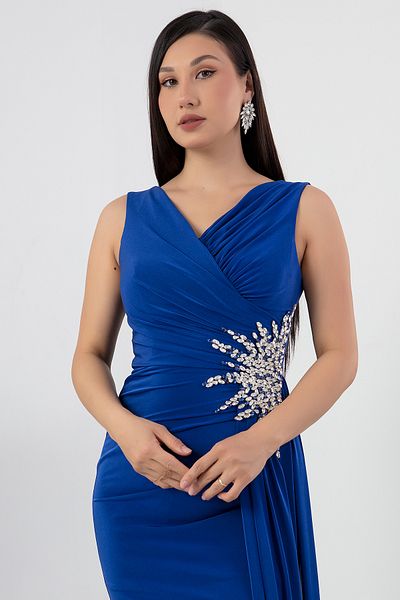 PULLIMM Rochie de seara cu fanta cu strasuri ECR5301