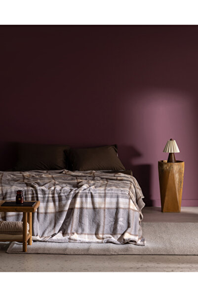 Madame Coco Delit Çift Kişilik Welsoft Polar Baskılı Battaniye - Gri