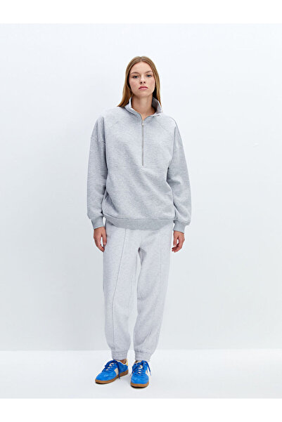 LC Waikiki LCW High Collar Oversize Women's Sweatshirt