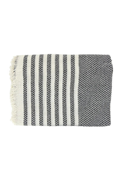 OTELVIO Knitted Patterned Fringed Single Pique 170x220 cm