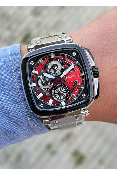 Quantum Men's Luxury Wristwatch - Steel Cord