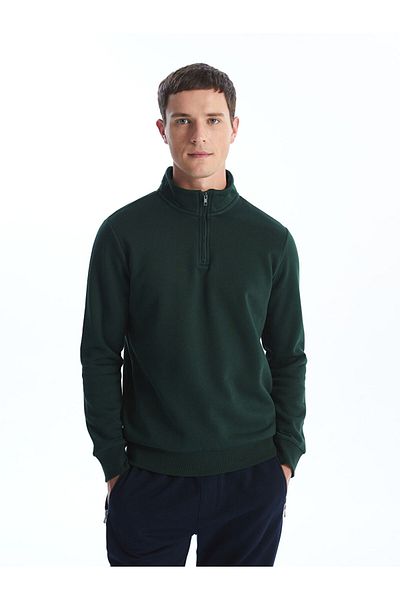 LC Waikiki Men's Sweatshirt - Stand Collar, Long Sleeve