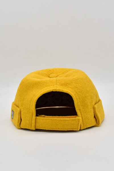 Külah Kışlık Yünlü Hiphop Bere Sarı Docker Şapka