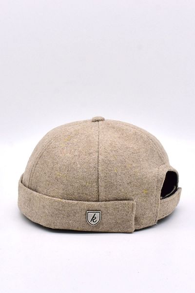 Külah Women's Short Wool Beige Docker Beret