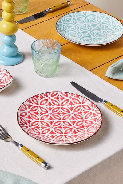 Karaca Red Jofy Cake Plate - 20 cm