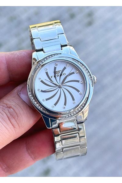 FERRO Women's Wristwatch - Waterproof Steel Case and Cord